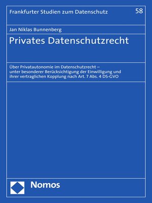 cover image of Privates Datenschutzrecht